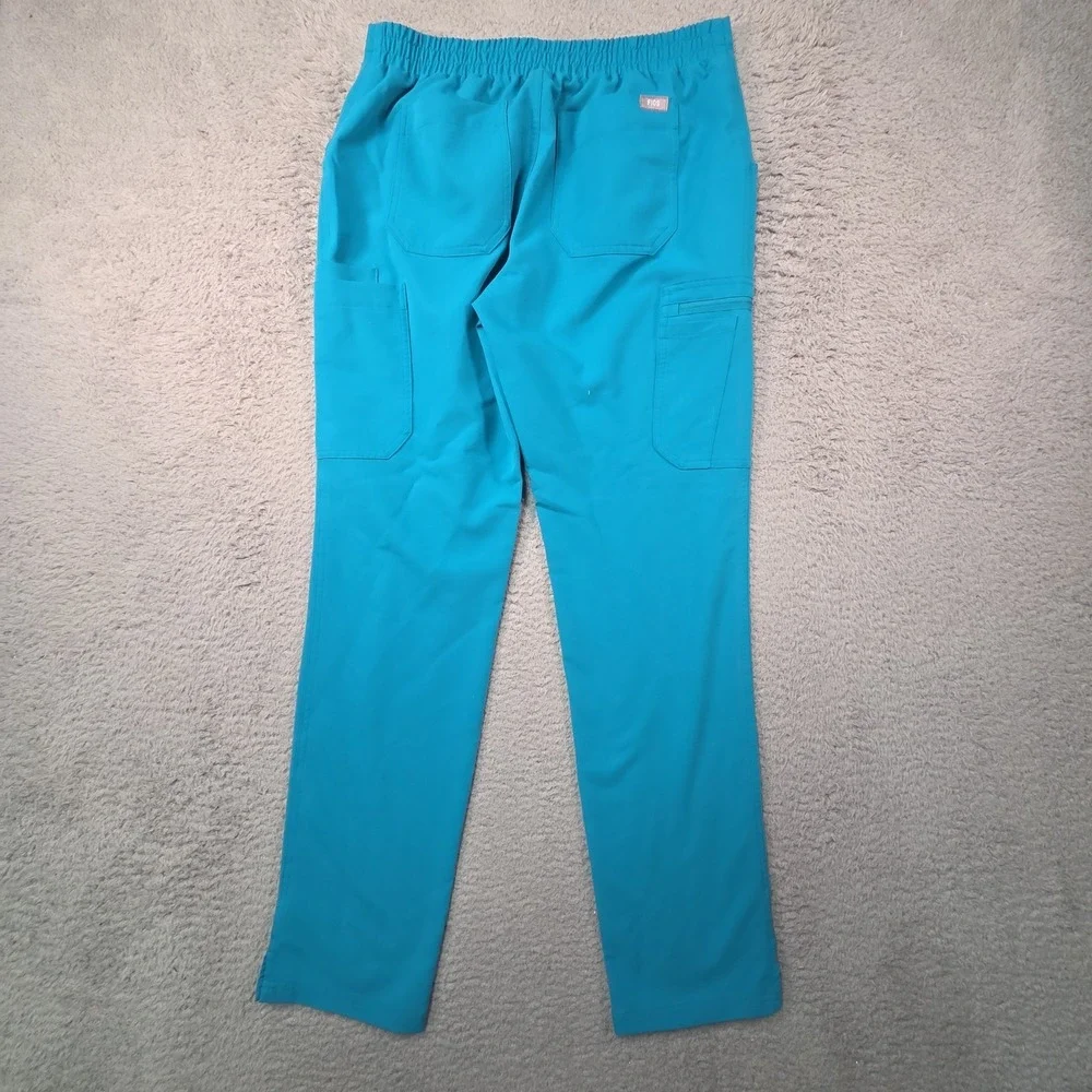 FIGS Technical Collection Scrub Set Womens S Casma Top Yola Pants Blue Cyan